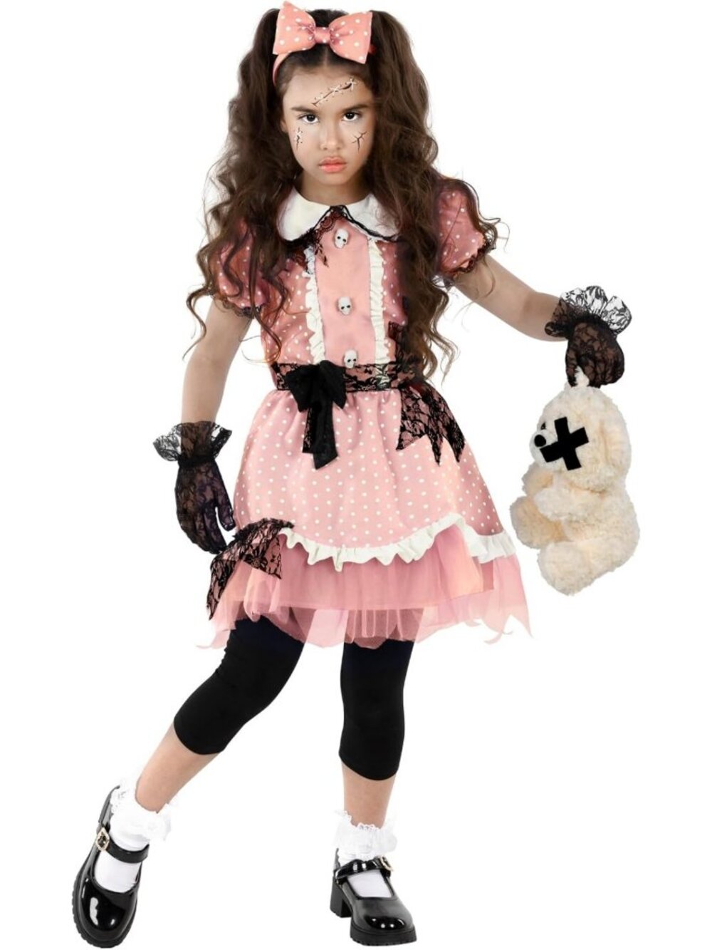 Creepy Doll Costume for Kids - Spooky Halloween Outfit, Fun Dress-Up Idea
